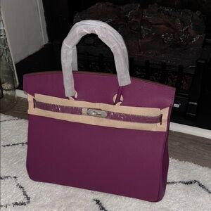 Purple genuine leather wirkin